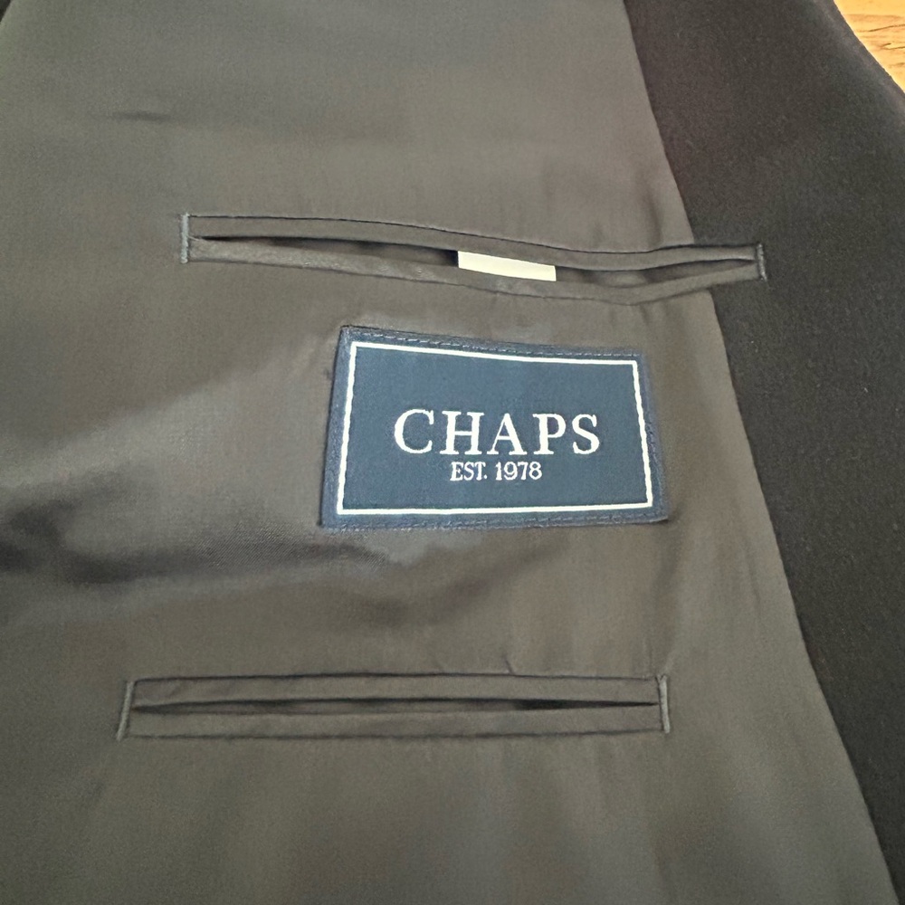 Chaps Wool Cashmere Blazer Navy Blue Size 46R - Picture 6 of 12